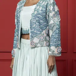 GloballyRonakRBafna Embroidered Sequinned Ready To Wear Lehenga Choli image 2