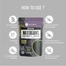 ENORA Activated Charcoal Wax Beans- 50 g image 5