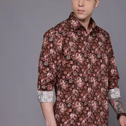 Louis Philippe Sport Slim Fit Abstract Printed Pure Cotton Casual Shirt-image-69