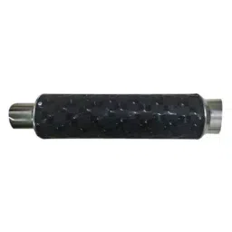 RA Accessories Black Textured and Silver Cap Silencer Exhaust for Bajaj Pulsar DTSi image 2