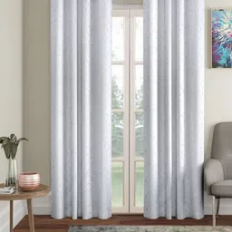 SOKNACK White Set of 2 Geometric Long Door Curtain-picture-19