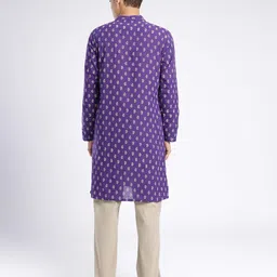 Anouk Rustic Floral Printed Mandarin Collar Straight Kurta image 3