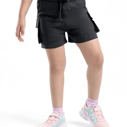 Honeyhap Premium 100% Cotton Knit Knee Length Solid Color Shorts With Bio Finish - Black-picture-20