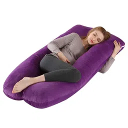 Kwality Dreams Maternity Pillow U Shape Purple-image-99
