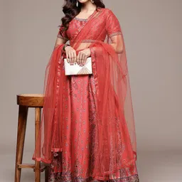 aarke Ritu Kumar Printed Lehenga & Blouse With Dupatta image 3