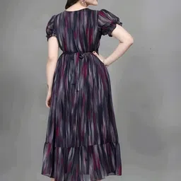 Moda Rapido Printed Georgette Fit & Flare Midi Dress image 2