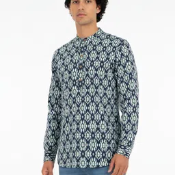 Anouk Rustic Geometric Printed Kurta-image-9