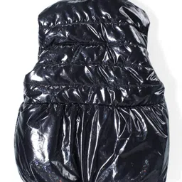 Babyhug Woven Sleeveless Padded  Jacket with Quilted Design & Detachable Hood - Navy image 4