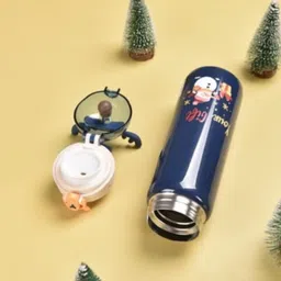 Azhari Stainless Steel High Quality SS Vaccum Water Bottle 440ml For School,Collage, Office -Pack of 1 Color & Print May Vary image 4