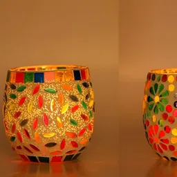 1ST TIME White & Red 2 Pieces Cylindrical Shaped Candle Holders-picture-23