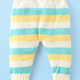 Babyhug Knitted Full Sleeves Baby Sweater Set with Cap & Booties Cable Knit Design - Multicolor image 5