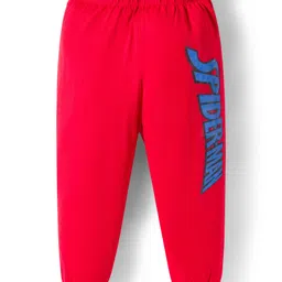Babyhug Marvel Single Jersey Knit Full Sleeves Night Suit with Spider-Man Graphic - Red image 4