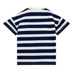 GUESS kids Girls Striped Round Neck Cotton T-shirt image 4
