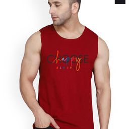 SLOWLORIS Pack Of 2 Printed Combed Cotton Gym Vests VSL26 CMB(CHS MAROON)(ZOZO BLACK)-image-17