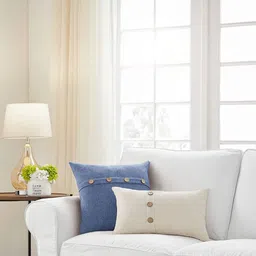 Khooti Blue Set of 2 Square Cushion Covers image 2