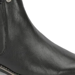 El Paso Men Black Faux Lightweight Comfort Leather Buckle Formal & Party Boots image 4