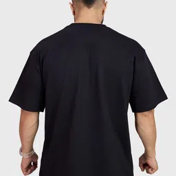 FUAARK Men Abzorb Typography Printed Round Neck Cotton Oversized T-shirt image 4