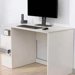 HEXA RED White Engineered Wood Study Table For Work From Home Students & Computer Table image 2