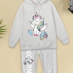 FOREVER FRIDAY Girls Printed Pure Cotton Sweatshirt With Jogger-picture-21