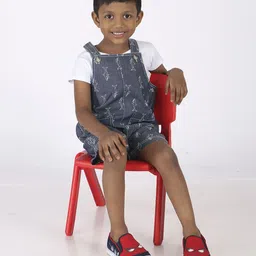 YOUNG BIRDS Boys Conversational Printed Straight Leg Dungaree image 3