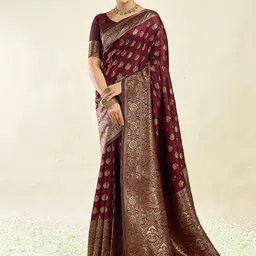 KALINI Woven Design Zari Banarasi Saree-picture-20