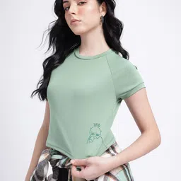 glitchez Witty Wear Placement Print Cropped T-shirt-image-9