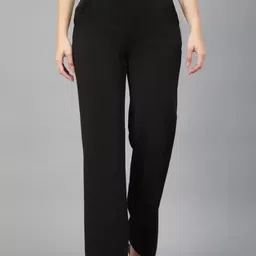 Brainbees Women Relaxed Straight Leg High-Rise Easy Wash Trousers-picture-20
