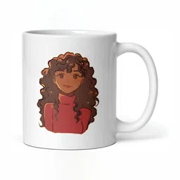 Mr UVD White & Brown Printed Ceramic Glossy Mugs Set of Cups and Mugs image 4