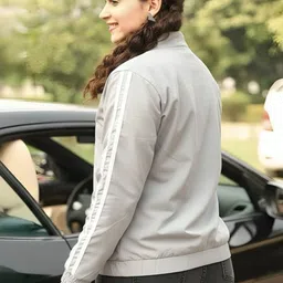 MAYKR Women Striped Lightweight Sporty Jacket image 3