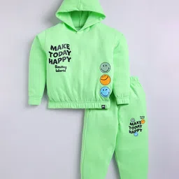 YK X Minute Mirth Girls Pure Cotton Printed Sweatshirt with Joggers-image-88