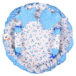 Babytoons Baby Nest for New Born Reversible Bed Sleeping Bedding Set (0-6 Months, Blue)-picture-16