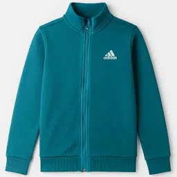 ADIDAS KIDS Cotton Knit Full Sleeves Solid Sweatjacket - Teal Blue-picture-26
