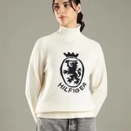 Tommy Hilfiger Women Printed Woollen Pullover-image-92