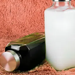 CROCO JAR Transparent Set of 6 Glass Solid Water Bottle image 4