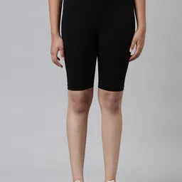 AMUL COMFY Girls Pack Of 5 Cotton Cycling Shorts image 3