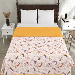 Myntra Elegant Homes Yellow 180 GSM Ethnic Motifs Cotton AC Room Double Bed Dohar-picture-37