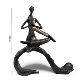 Ashnam Black Graceful Lady Yoga Figurine Showpiece-image-28