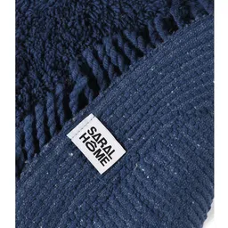 saral home Saralhome Ovel with Fringe Antiskid Bathmat Blue. 50X75 cm image 5