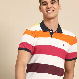 United Colors of Benetton Striped Polo Collar Pure Cotton T-shirt-picture-26