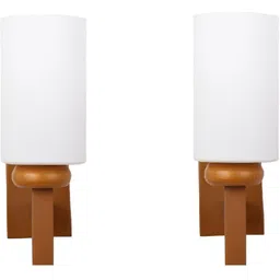 1ST TIME White & White Wood Contemporary Cylinder Shaped Wall Lamp image 4