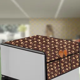 The Furnishing Tree Brown Plastic Refrigerator Cover-picture-32