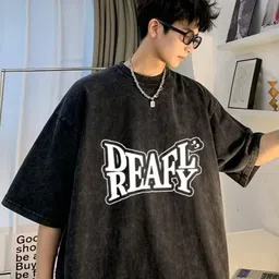 StyleCast Men Typography Printed Round Neck Pure Cotton Oversized T-shirt-picture-29