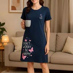 ETC Typography Printed Maternity Nightdress image 4