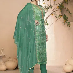 Maroosh Embroidered Organza Unstitched Dress Material image 4