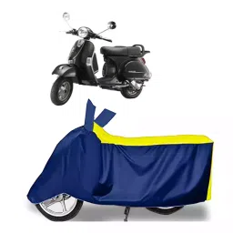 Auto Pearl Bike Cover for LML Star Euro 200 (Yellow & Blue)-picture-23