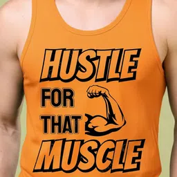 BAESD Printed Scoop Neck Cotton Gym Vest image 2