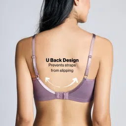 Nykd By Nykaa Encircled with love Cotton Shape & Support Non Padded Non Wired NYB169 D.Mauve image 5