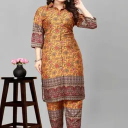 Swibona Printed Shirt Collar Tunic & Palazzos Co-Ords-picture-15