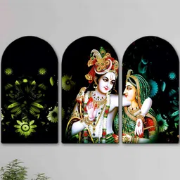 Myntra Elegant Homes Black Set of 3 Piece MDF Religious Wall Paintings-picture-31