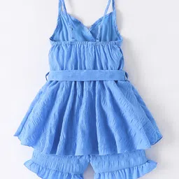 Kookie Kids Sleeveless Jumpsuit Solid Colour - Blue image 2